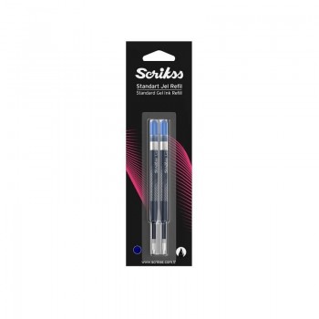 RECAMBIO BOLIGRAFO SCRITS TIPO PARKER INOXCRON AZUL PACK 2