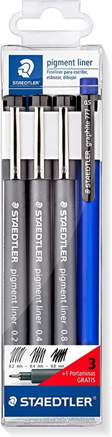 ROTULADOR STAEDTLER ESTUCHE 3 CALIBRADOS + PORTAMINA 0,5