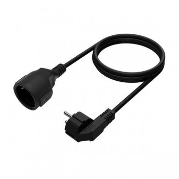 Aisens Cable Alargador de Alimentacion Schuko - CEE7/M-CEE7/H - 5.0M - Color Negro
