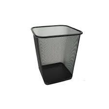 PAPELERA  PEQUEÑA  METALICA REJILLA NEGRA