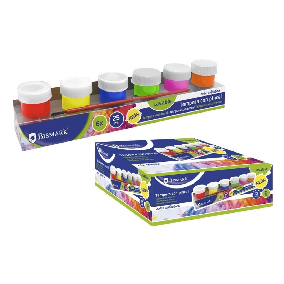 TEMPERA 25ML NEON CAJA 6
