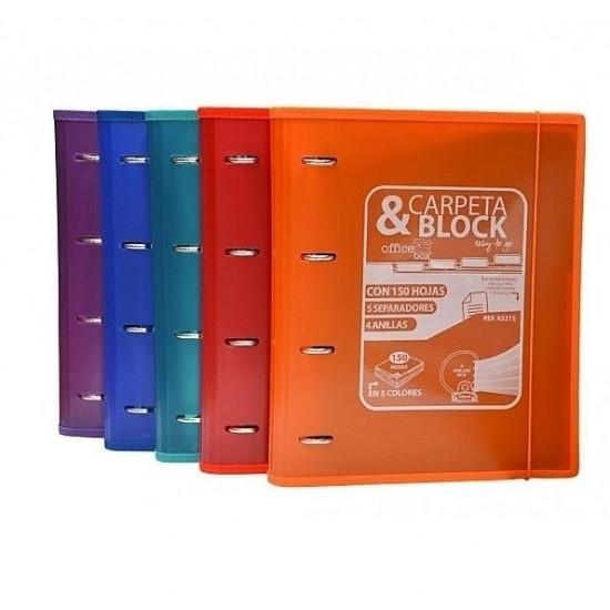 CARPETA ANILLAS DINA4 CON RECAMBIO SUPRA