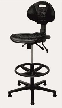 TABURETE ALTO BASE NYLON ASIENT Y RESPALDO POLIUTERANO WORKIN WK40