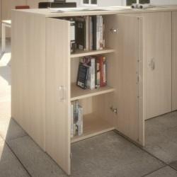 ARMARIO MBEL OHSY PUERTAS ALTAS 100X121 HAYA Y PLATA