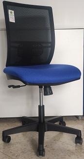 SILLON DILEOF SIGNO PRO MALLA  NEGRA  ASIENTO AZUL SIN BRAZOS