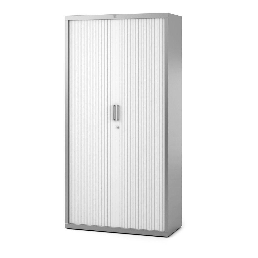 ARMARIO MBEL METALICO PUERTAS PERSIANAS 198X120 PLATA PLATA