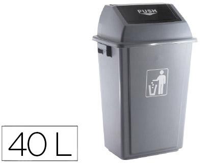 PAPELERA Q-CONNECT TAPA BALANCIN 40LITROS