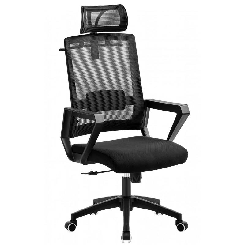 SILLON SD ASTON NEGRO CON REPOSACABEZAS