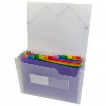 CARPETA CLASIFICADORA TRANSPARENTE 12DEPAR GRAFOPLAS